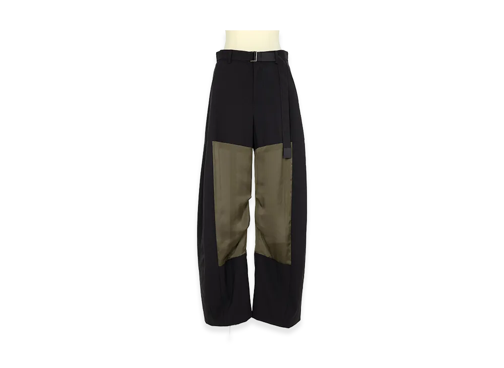 sacai Women's Wool Suiting Pants "Navy/Khaki"
