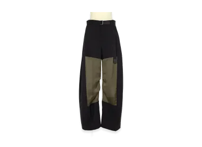 sacai Women's Wool Suiting Pants "Navy/Khaki"