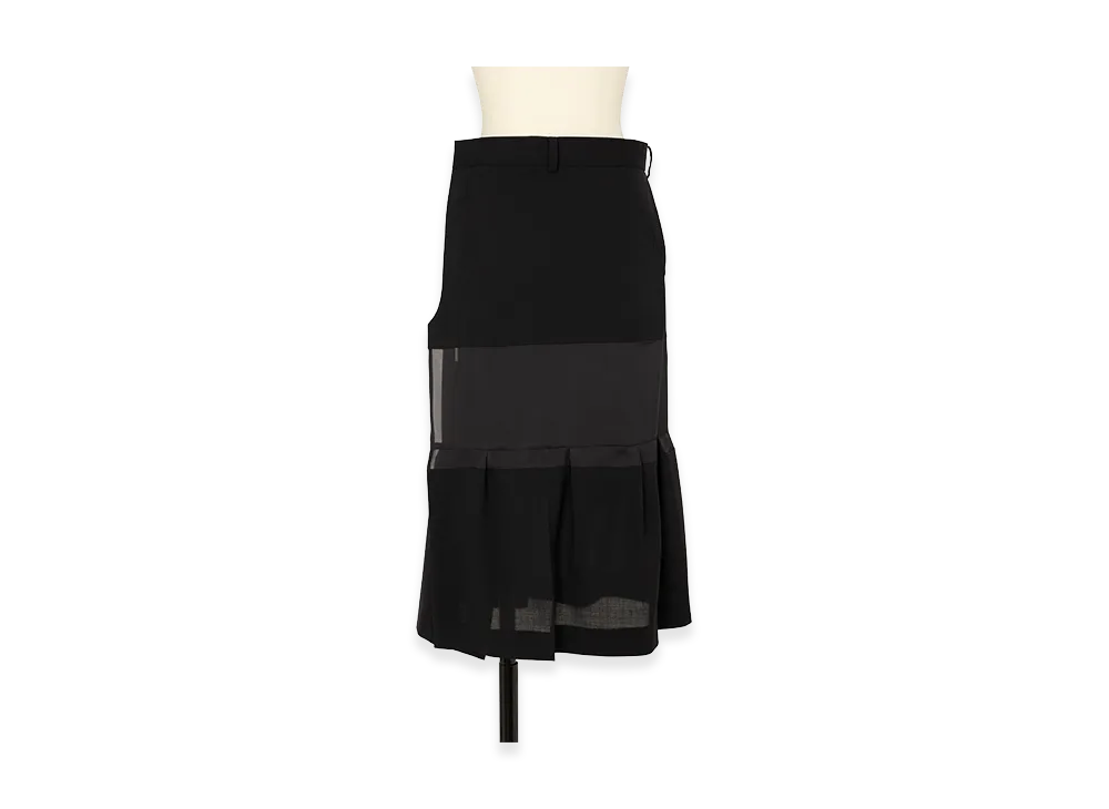 sacai Women's Wool Suiting Skirt "Black"