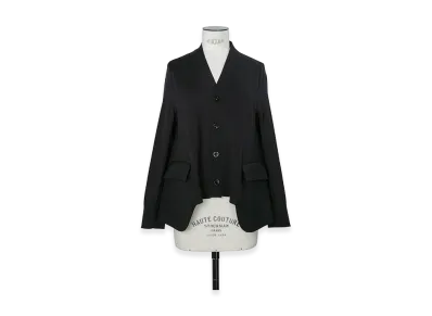 sacai Women's Wool Suiting x Cotton Knit Cardigan "Black"