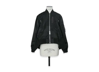 sacai Women's Nylon Twill x Wool Suiting Blouson "Black"