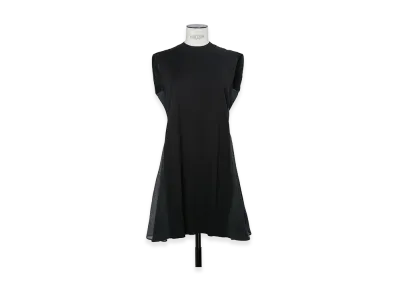 sacai Women's Denim x Knit Dress "Black"
