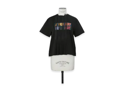 sacai Women's Print T-Shirt "Black"