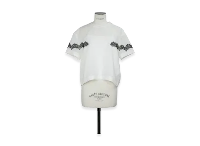 sacai Women's Wool Organza Pullover "Off White"