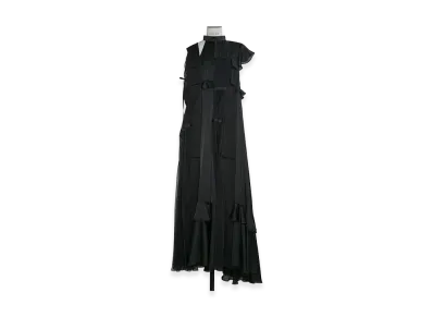 sacai Women's Fabric Mix Dress "Black"