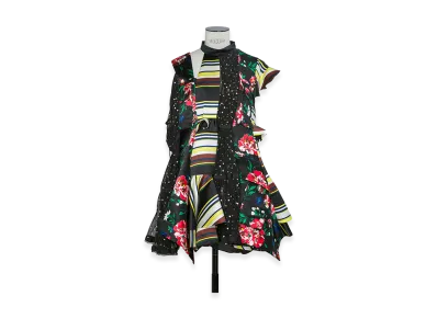 sacai Women's Pattern Mix Dress "Black Multi"