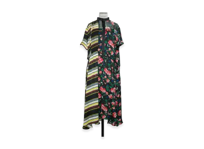 sacai Women's Pattern Mix Dress "Black Multi"