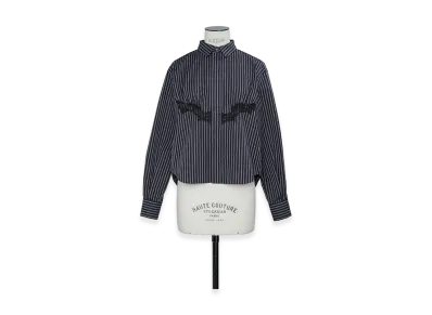 sacai Women's Poplin Shirt "Navy Stripe"