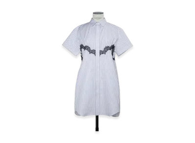 sacai Women's Poplin Dress "Off White Stripe"