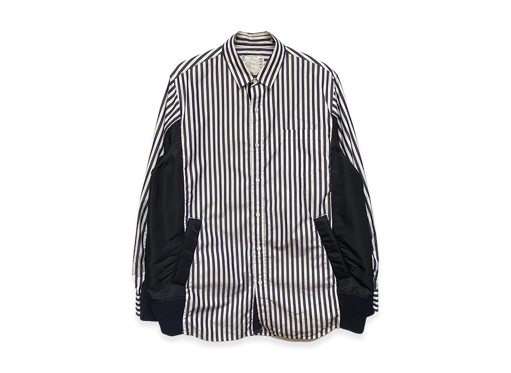 Cotton sacai Poplin 【公式通販】 Shirt Poplin サカイシャツCotton sacai 【美品】 ドッキングシャツ黒 Shirt ジャケット・アウター