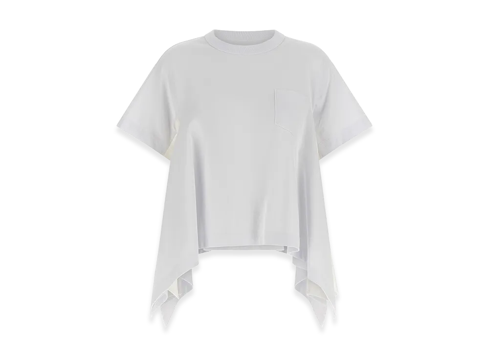 sacai Women's Denim Insert T-Shirt "White"
