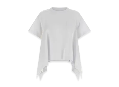 sacai Women's Denim Insert T-Shirt "White"