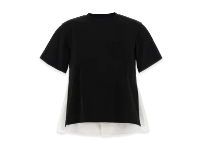 sacai Women's Double Layer T-Shirt "Black/White"