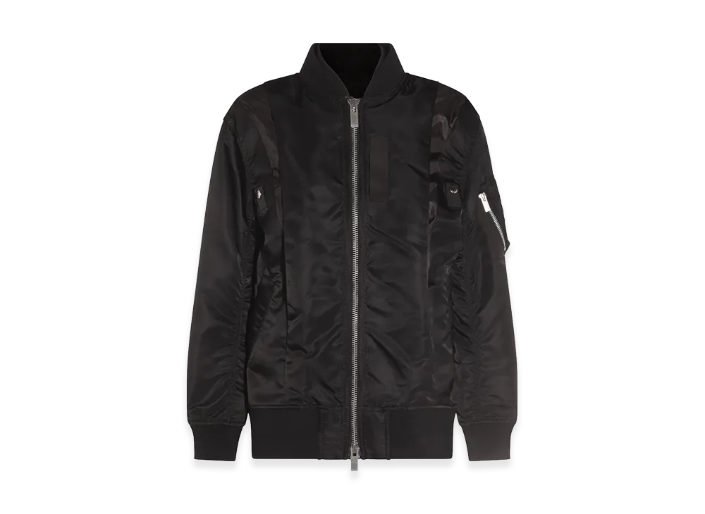 sacai Women's Nylon Bomber Jacket "Black"