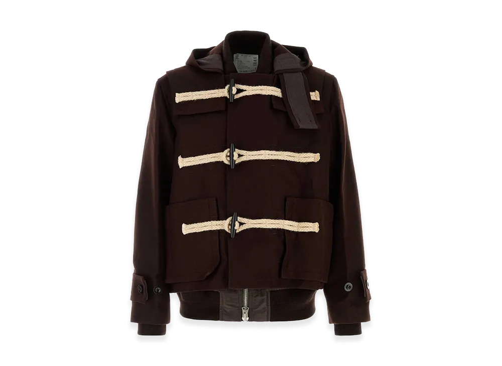 sacai Wool Montgomery Jacket "Brown"