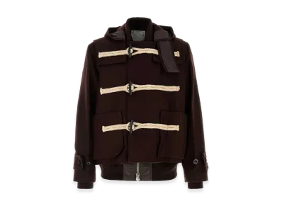 sacai Wool Montgomery Jacket "Brown"