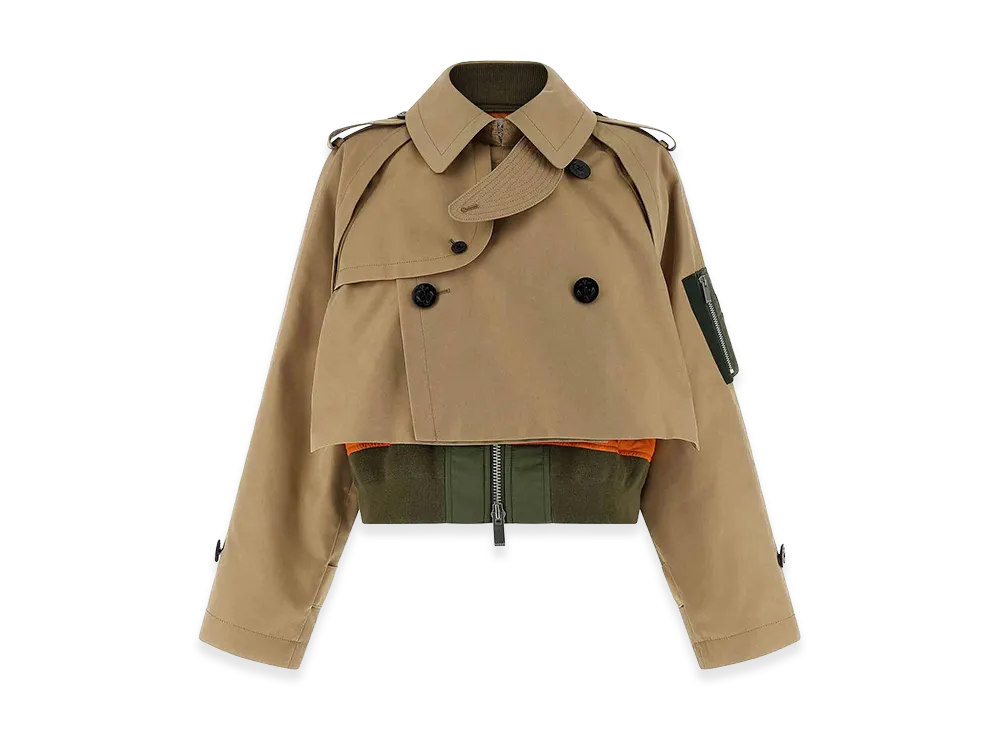 sacai Women's Double Layer Trench Jacket "Beige"