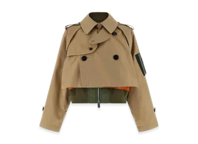 sacai Women's Double Layer Trench Jacket "Beige"