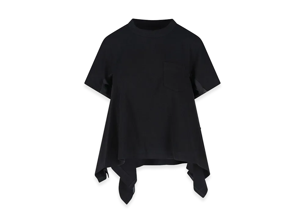 sacai Women's Cotton T-Shirt "Black"