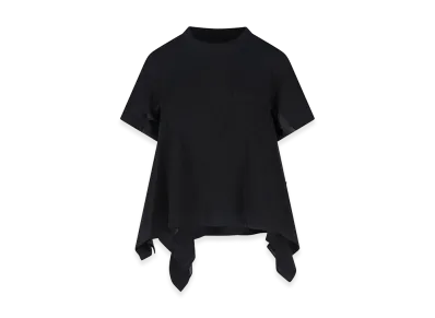 sacai Women's Cotton T-Shirt "Black"