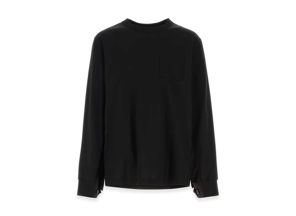 sacai Jersey And Poplin Oversize T-Shirt "Black"