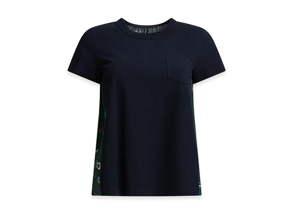 sacai Women's Floral Crewneck T-Shirt "Blue"