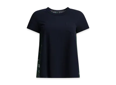 sacai Women's Floral Crewneck T-Shirt "Blue"