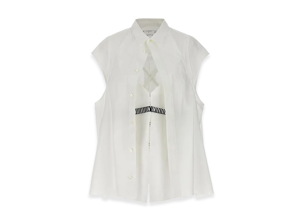 sacai Women's Overlay Shirt "White"