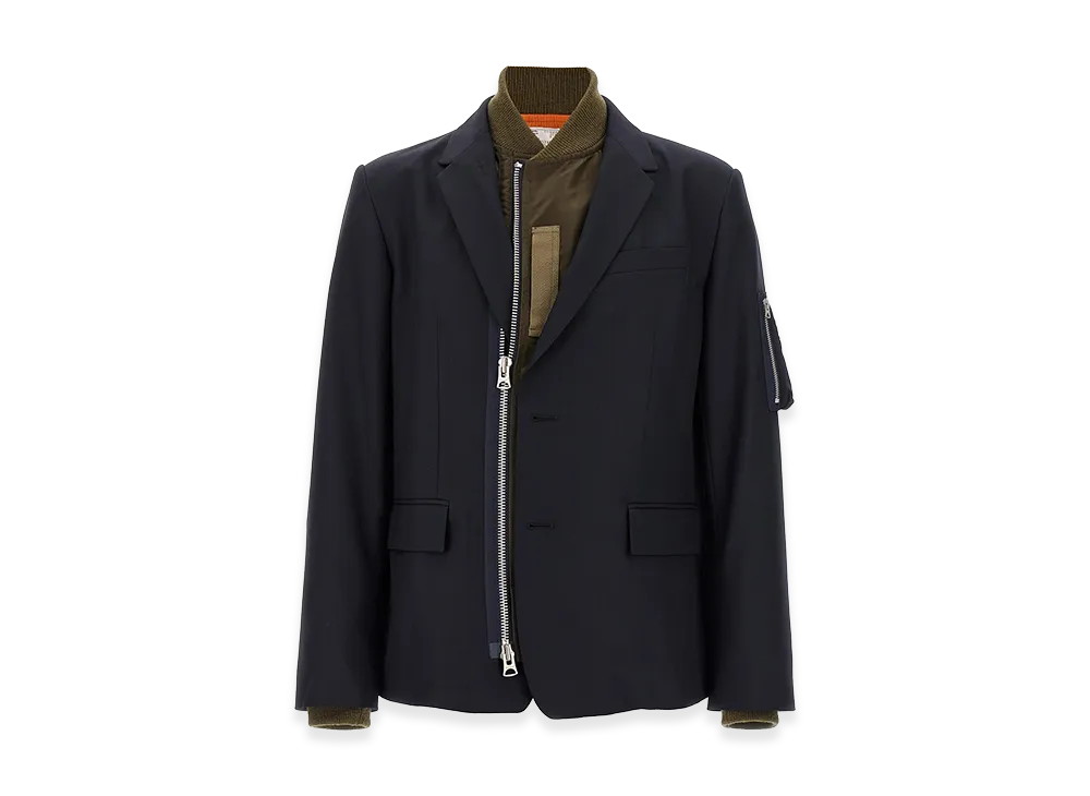 sacai Bomber Insert Blazer "Dark Blue"