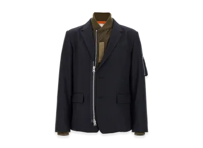 sacai Bomber Insert Blazer "Dark Blue"