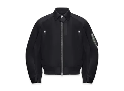 sacai Cotton Chino x Nylon Twill Blouson "Black"
