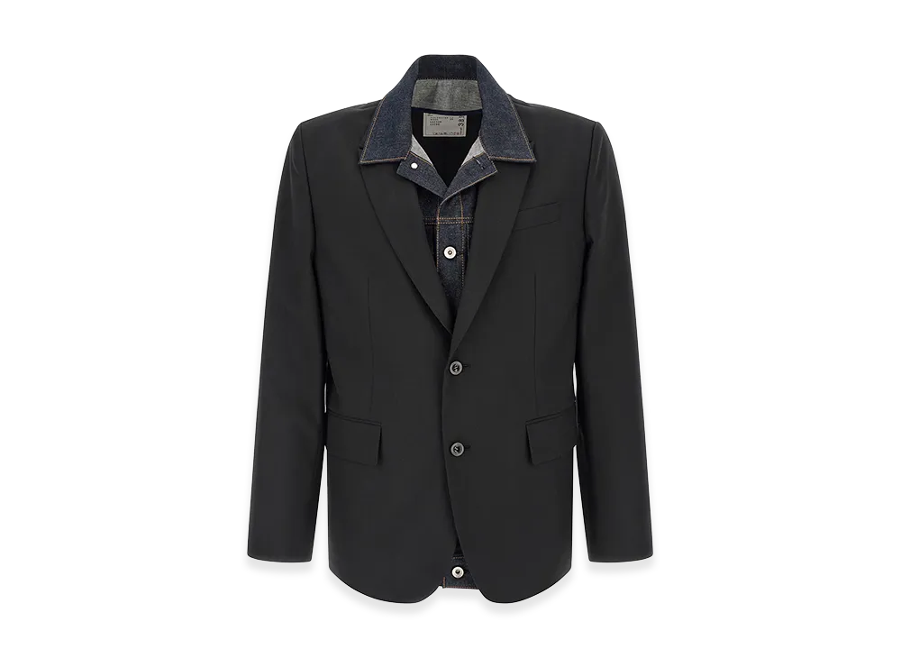 sacai Denim Insert Blazer "Black"