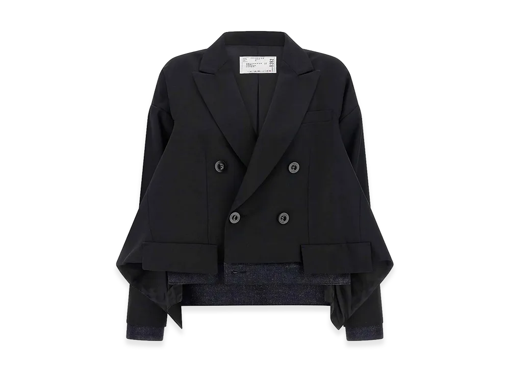 sacai Women's Denim Insert Blazer "Black"