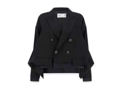 sacai Women's Denim Insert Blazer "Black"