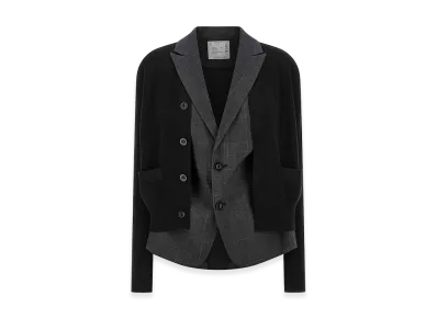 sacai Women's Double Layer Cardigan "Black"