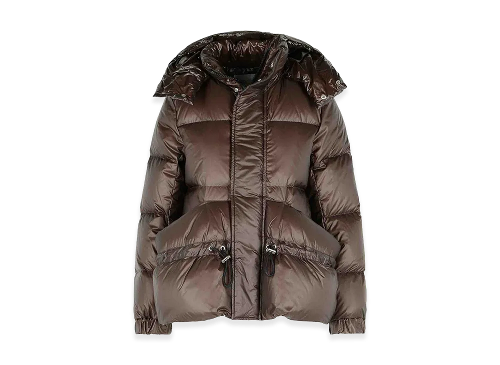 sacai Women's Quilted Nylon Down Jacket "Brown"