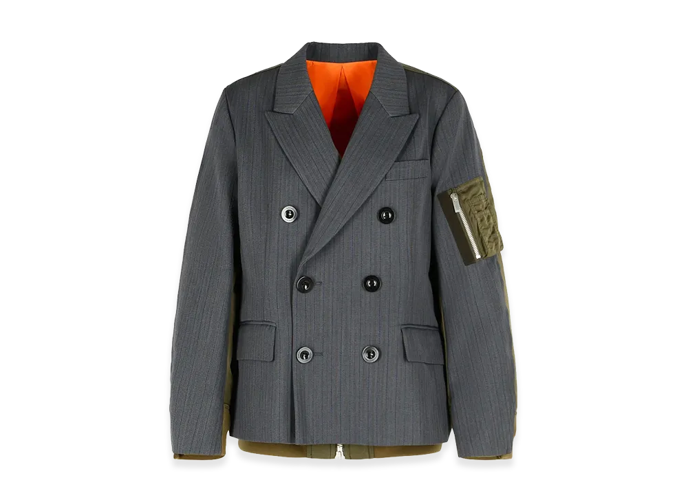 sacai Women's Jackets "Gray/Green"
