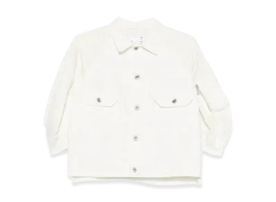 sacai Women's Hybrid Bomber Jacket "White"