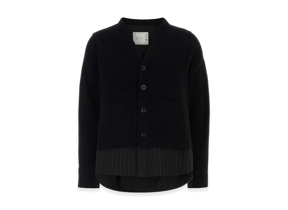 sacai Women's Wool Cardigan "Black"