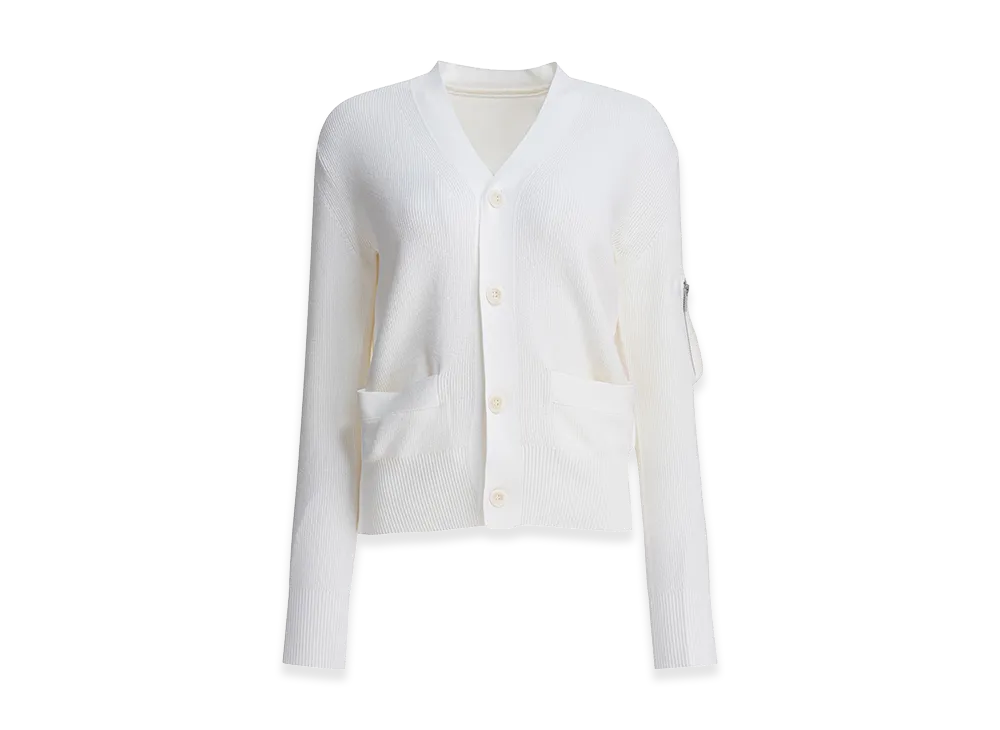 sacai Women's Cotton Cardigan "White"