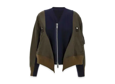 sacai Women's Nylon Insert Cardigan "Multicolor"