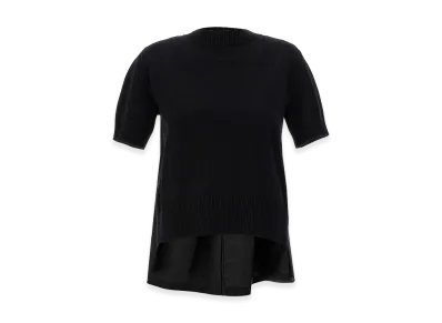 sacai Women's Patchwork Sweater "Black/White"