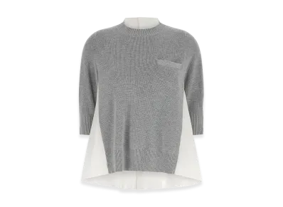sacai Women's Shirt Sweater "Gray/White"