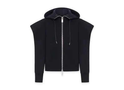 sacai Women's Cotton Blend Hoodie "Black"