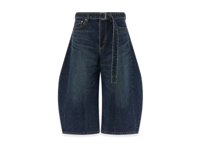 sacai Women's Bemuda Curved Leg Jeans "Blue"