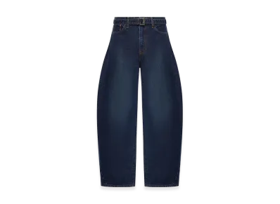 sacai Wide Leg Jeans In Cotton Denim "Blue"