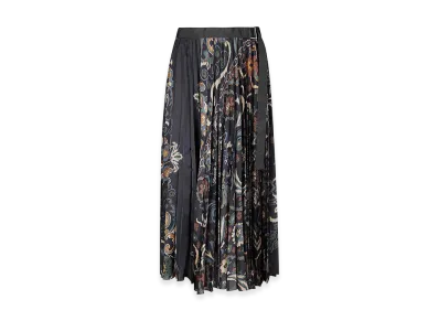 sacai Women's Floral Print Skirt "Dark Blue"