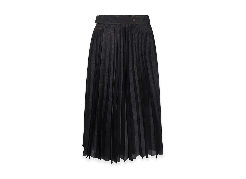sacai Women's Pleated Skirt "Dark Blue"
