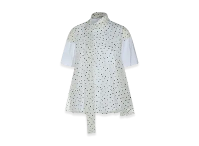 sacai Women's Short Sleeve Shirt "White"