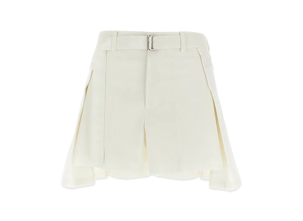 sacai Women's Wool Insert Shorts "White"